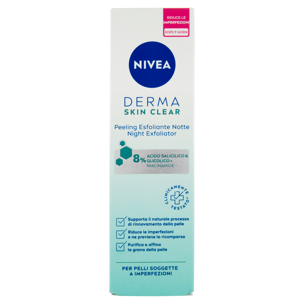 Nivea Derma Skin Clear Peeling Esfoliante Notte 40 Ml Carrefour