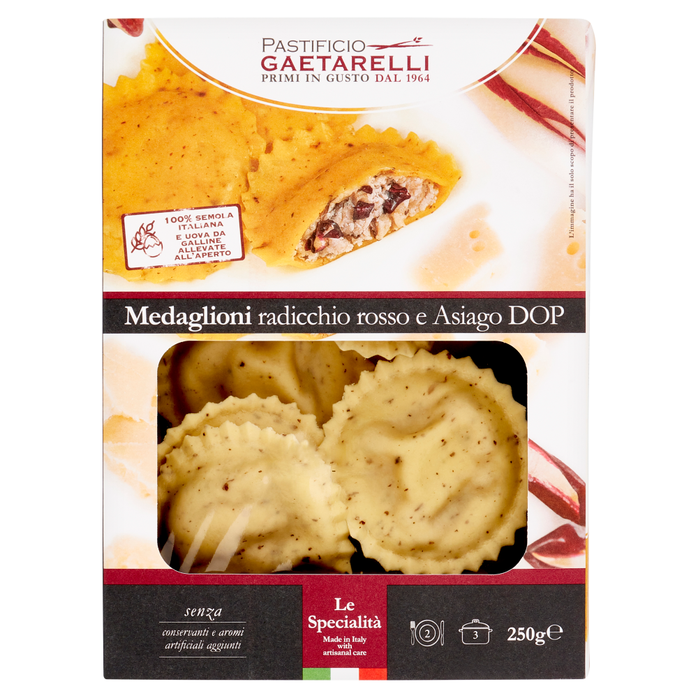 Pastificio Gaetarelli Medaglioni Al Radicchio Rosso E Asiago Dop G