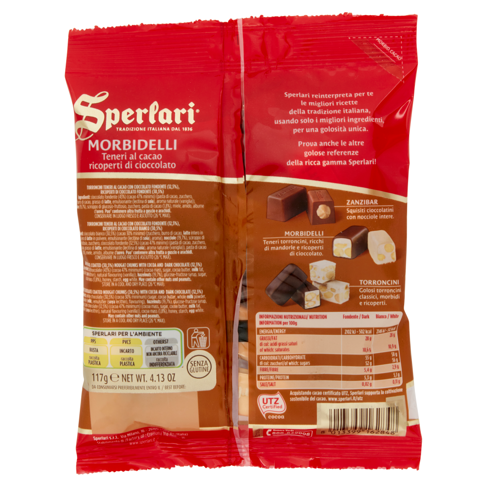 Sperlari Morbidelli Teneri Al Cacao Ricoperti Di Cioccolato 117 G