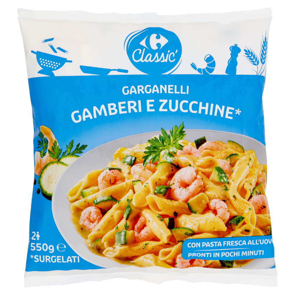 Carrefour Classic Garganelli Gamberi E Zucchine Surgelati G Carrefour