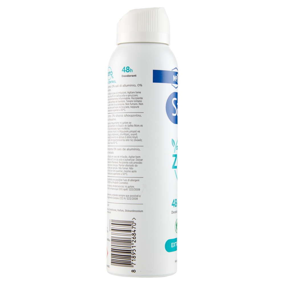 Sanex Deodorante Spray Zero Extra Control Protezione 48h 150 Ml