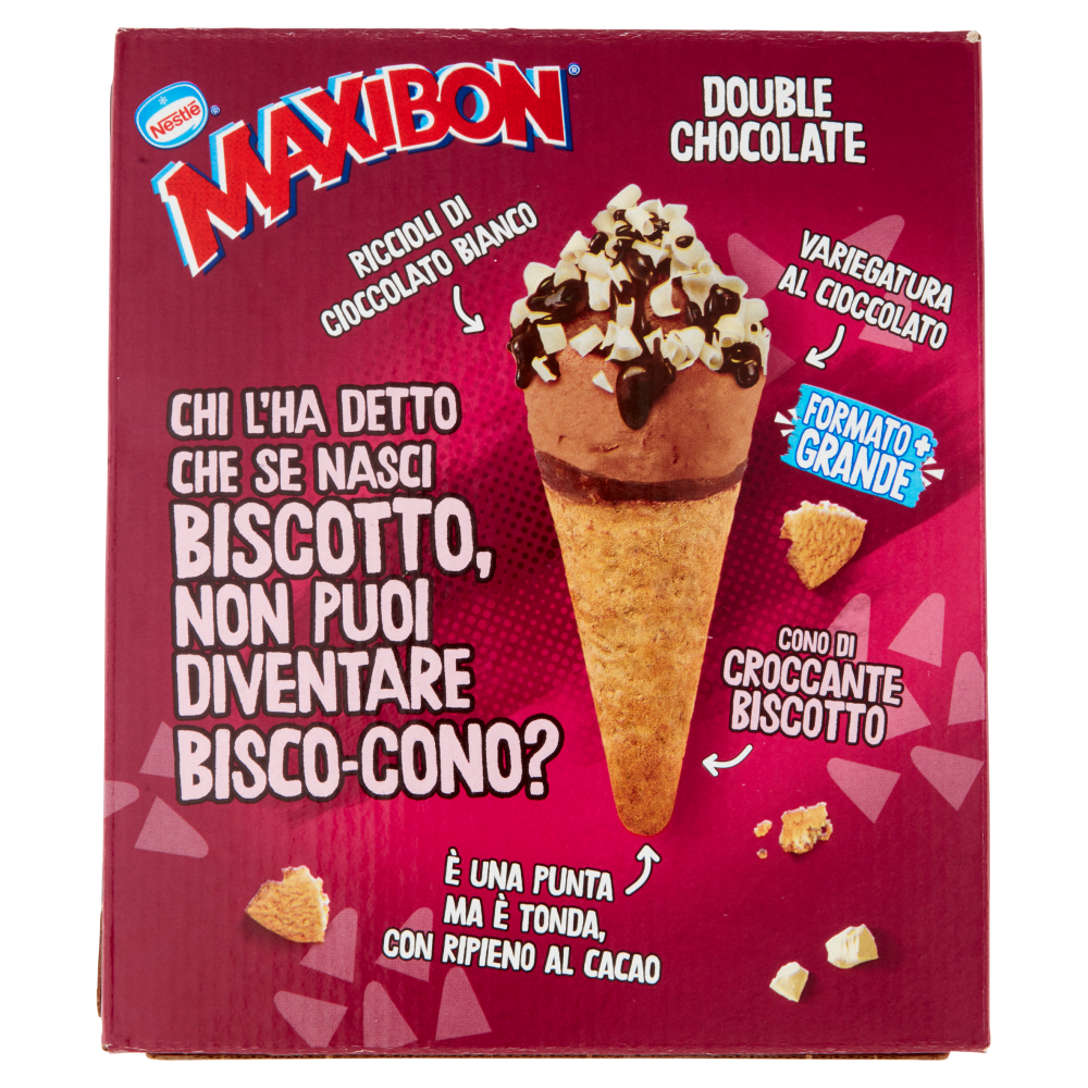 NESTLÉ Maxibon Cono di Croccante Biscotto Double Chocolate 4 x 79 g