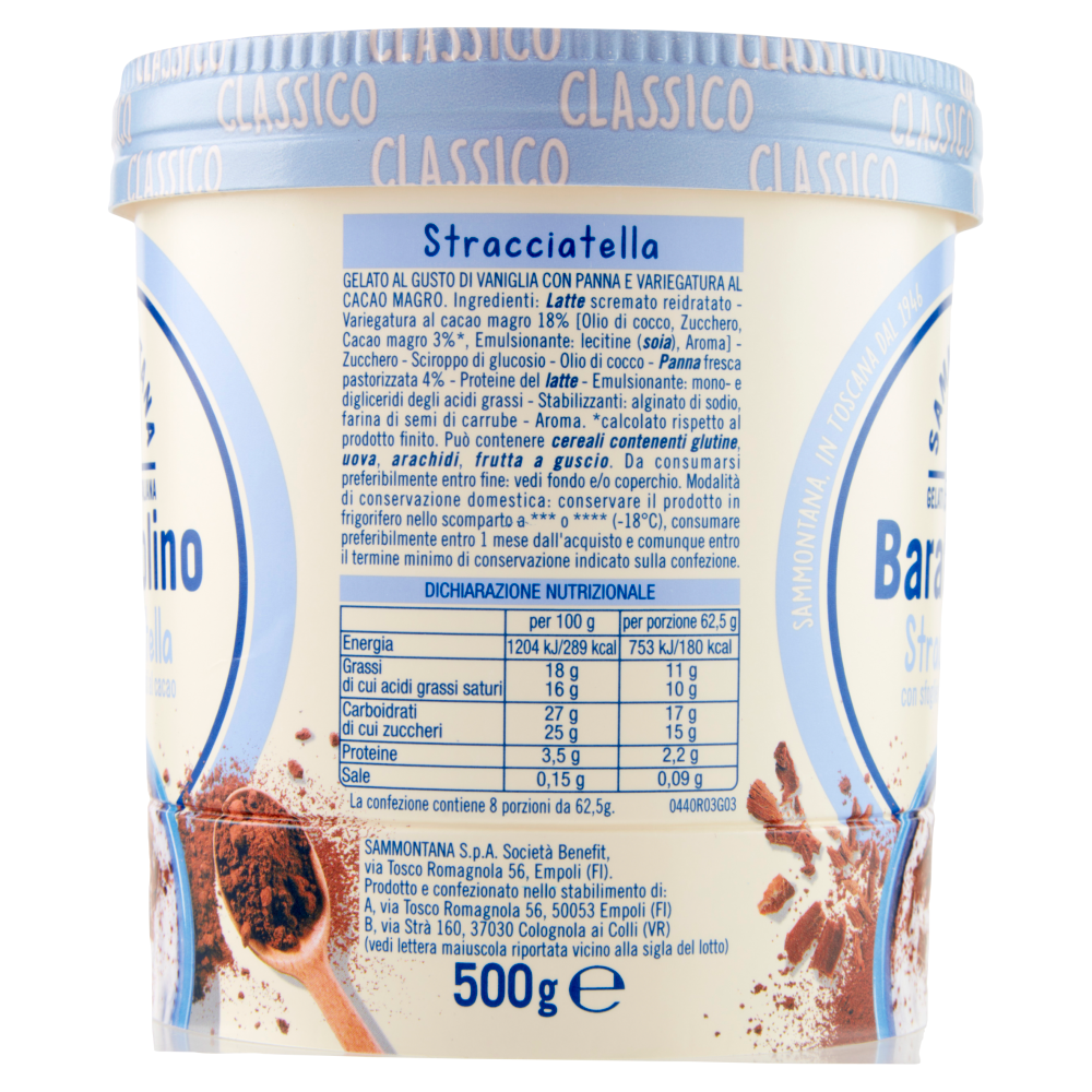 Sammontana Barattolino Classico Stracciatella 500 G Carrefour