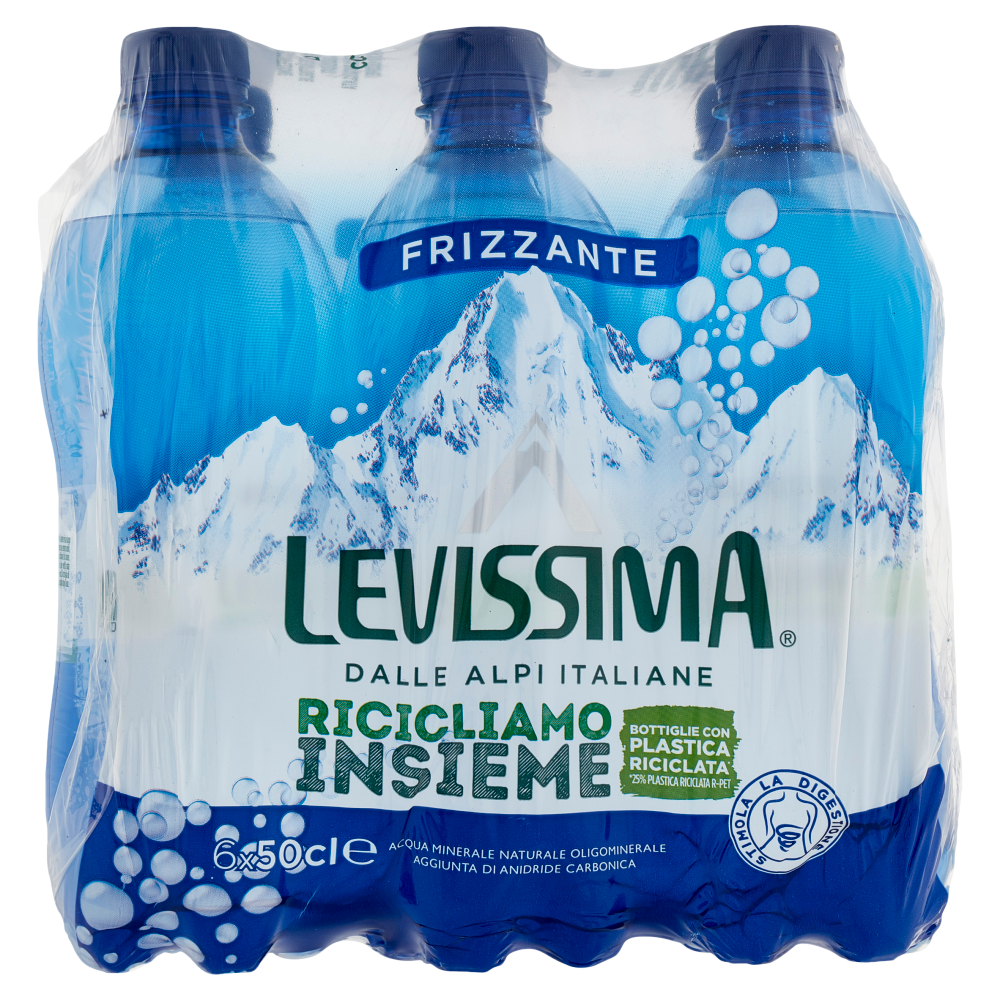 Levissima Acqua Minerale Naturale Oligominerale Frizzante Cl X