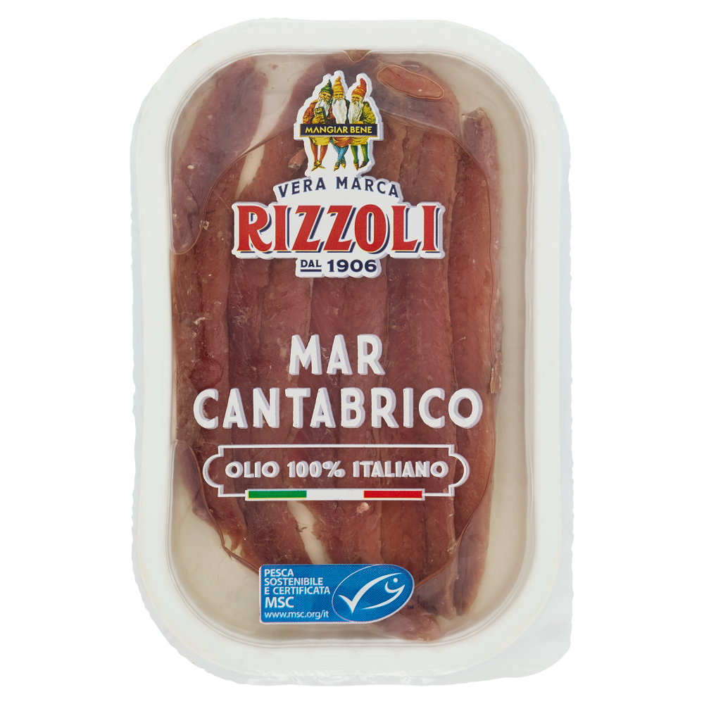 Rizzoli Filetti Di Alici Del Mar Cantabrico Olio 100 Italiano 40 G