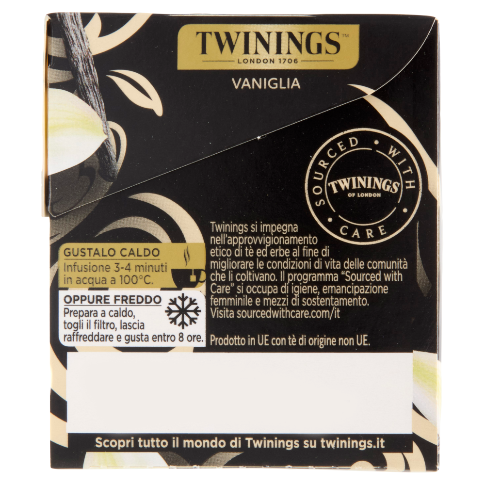 Twinings Vaniglia Tè Nero aromatizzato 25 filtri The 50 g Carrefour