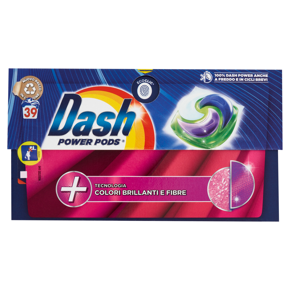 Dash Power Pods Detersivo Lavatrice In Capsule Tecnologia Colori