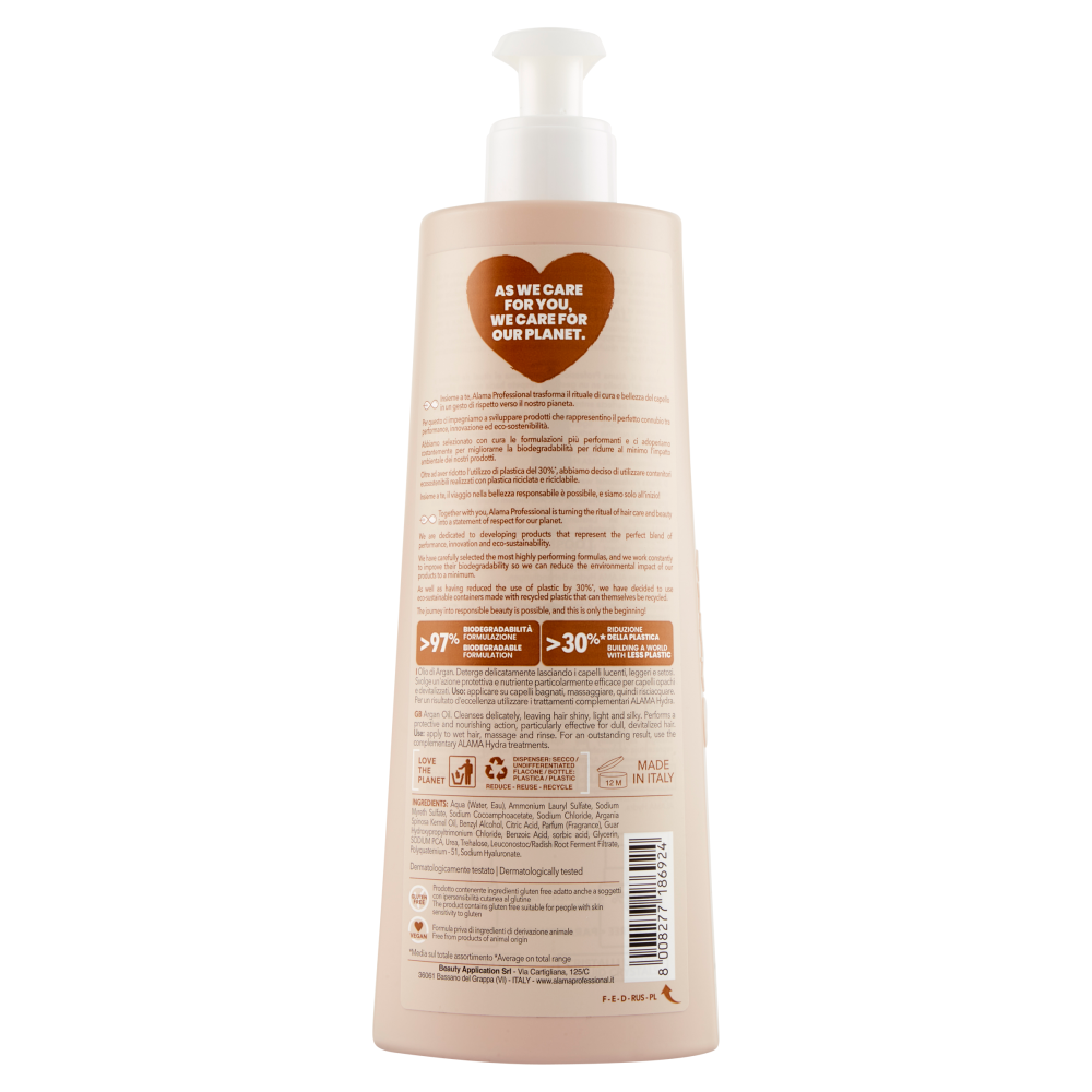 Alama Professional Hydra Shampoo Idratante Per Capelli Secchi 500 Ml