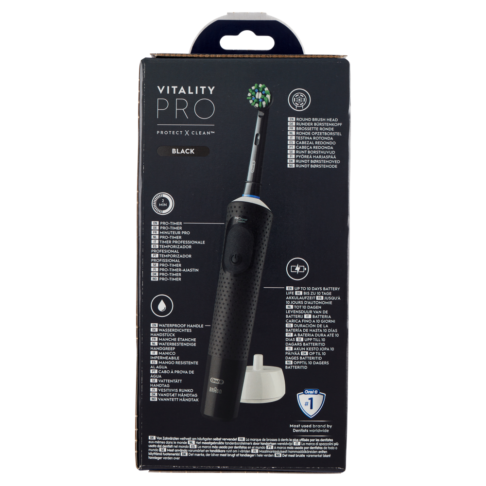 Oral B Spazzolino Elettrico Denti Ricaricabile Vitality Pro Black