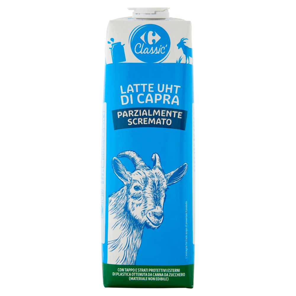 Carrefour Classic Latte UHT Di Capra Parzialmente Scremato 1000 Ml