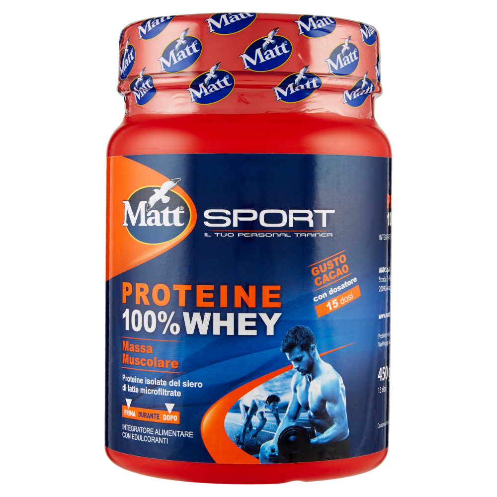 Matt Sport Proteine 100 Whey 15 Dosi 450 G Carrefour