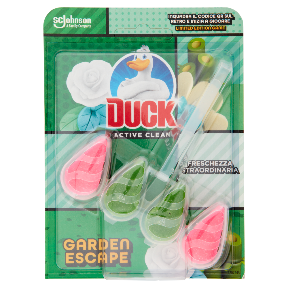 Duck Active Clean Tavoletta Igienizzante WC Fragranza Rosa E Fiori