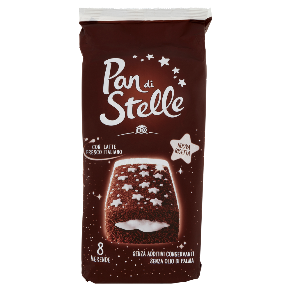 Pan Di Stelle Merenda Pan Di Spagna Al Cacao E Crema Al Latte G