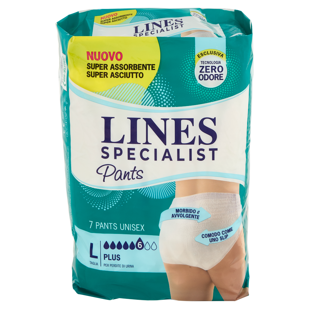 Lines Specialist Unisex Plus Pants Ipoallergenici Tg L 7 Pz Carrefour