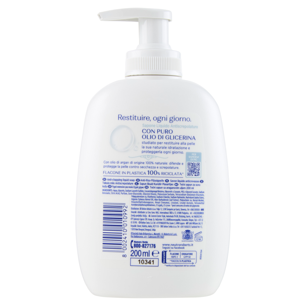 Neutro Roberts Antiscrepolature Con Olio Di Argan Naturale Sapone