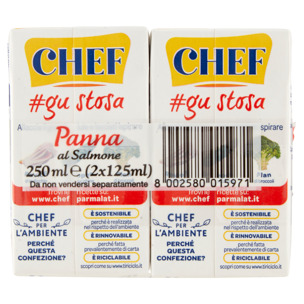 Chef Panna Al Salmone 2 X 125 Ml Carrefour