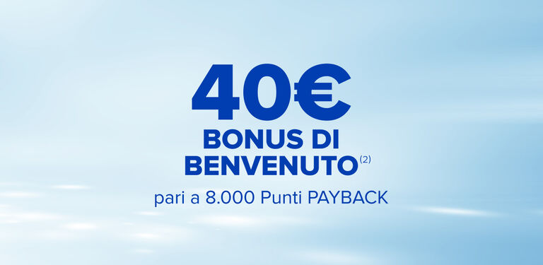 40€ bonus di benvenuto