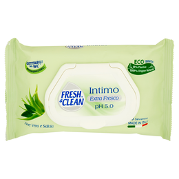 Fresh & Clean Intimo Extra Fresco pH 5.0 Salviettine Aloe Vera e Salvia 20  pz