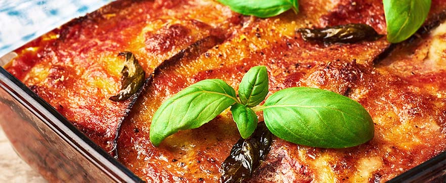 M come melanzane alla parmigiana