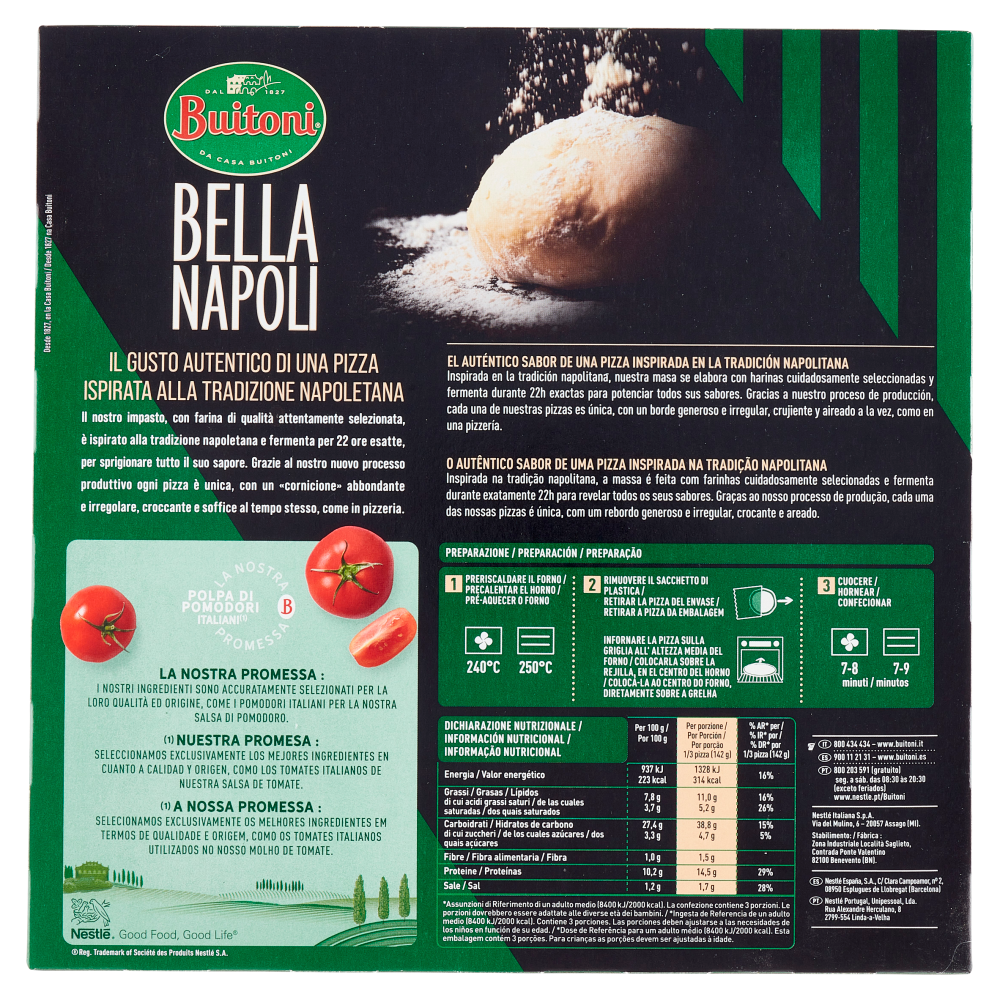 BUITONI BELLA NAPOLI MARGHERITA Pizza Surgelata 425g (1 Pizza) | Carrefour