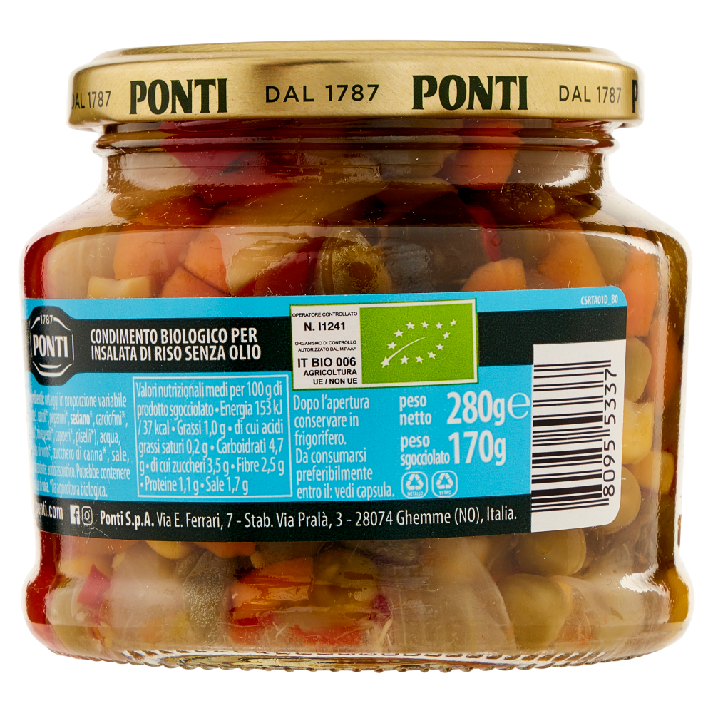 Ponti Peperlizia Insalata per Riso Light Senza Olio Bio ...