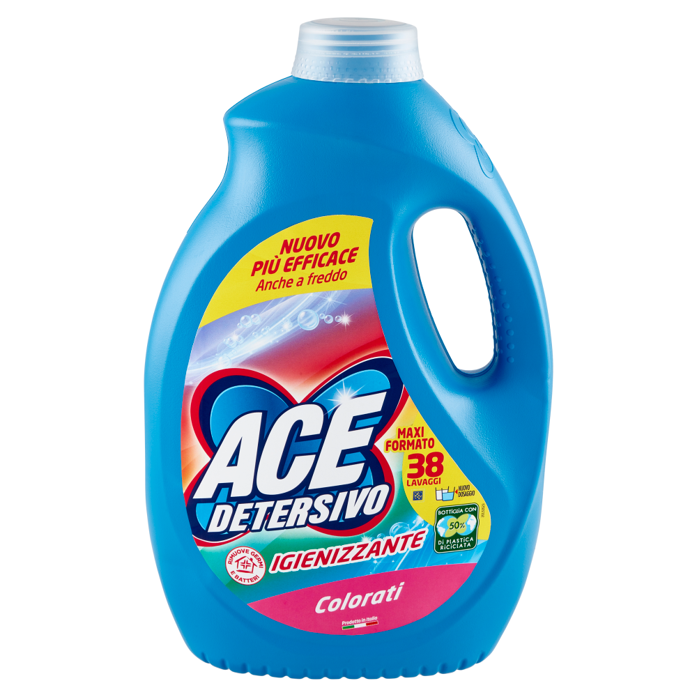 Ace Detersivo Igienizzante Colorati 38 Lavaggi 1900 ml | Carrefour