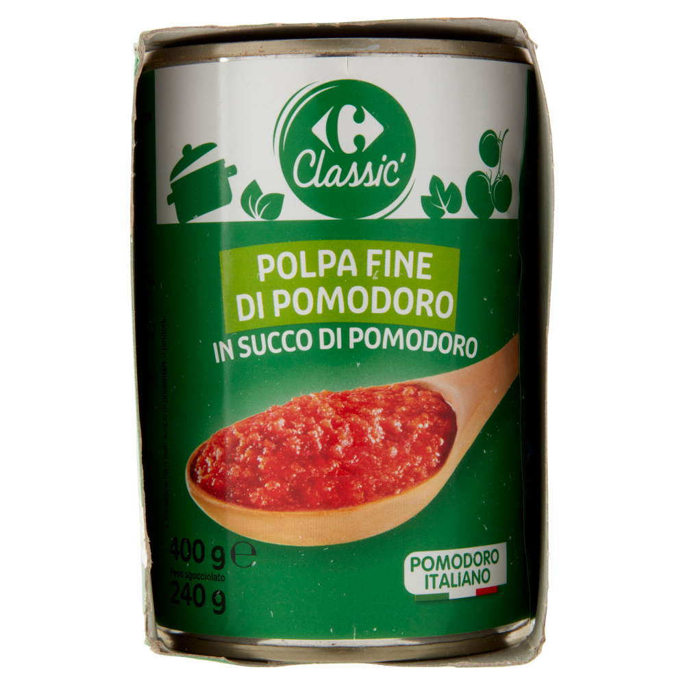 Carrefour Classic Polpa Fine di Pomodoro in Succo di Pomodoro 3 x 400 g