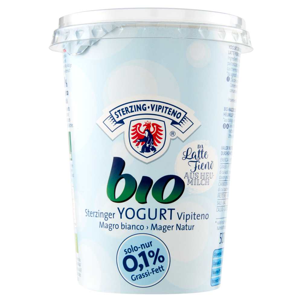 Sterzing Vipiteno bio Yogurt da Latte Fieno Magro bianco 500 g