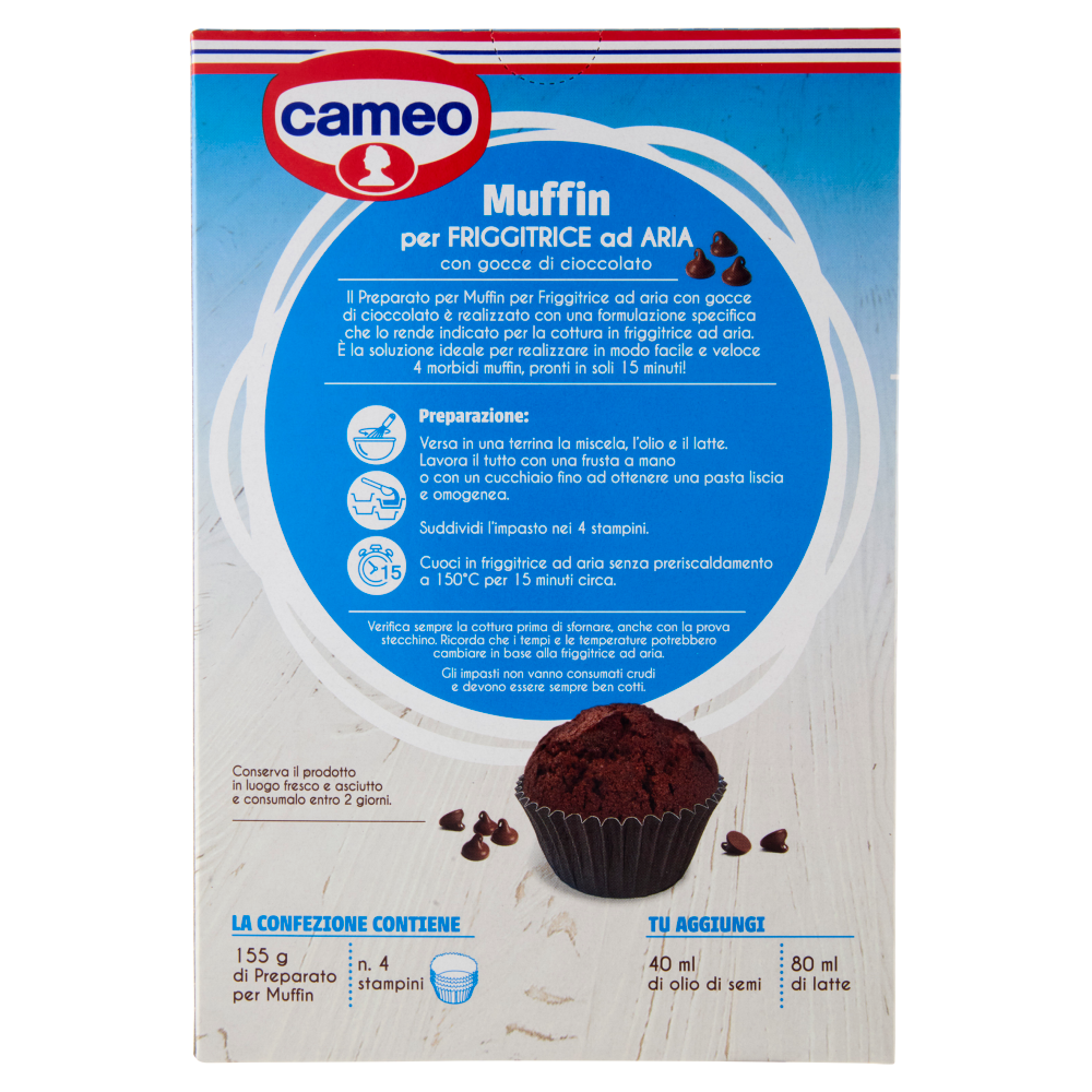 Cameo Preparato Per Muffin Per Friggitrice Ad Aria Con Gocce Di