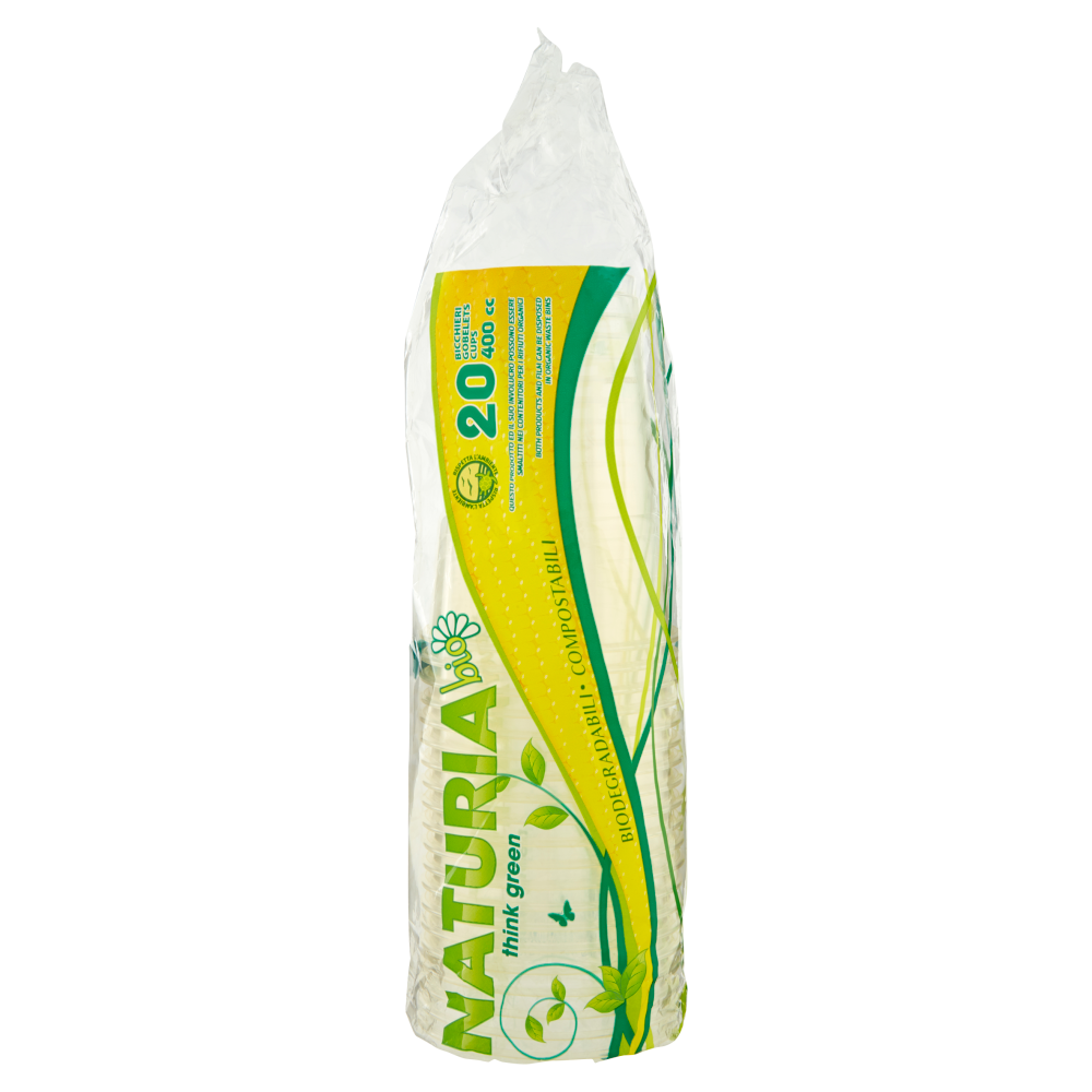 Naturia bio Bicchieri 400 cc 20 pz