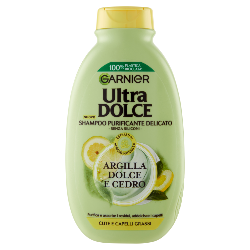 Garnier Ultra Dolce Shampoo Purificante Argilla Dolce E Cedro Capelli Tendenti Ad Ingrassarsi