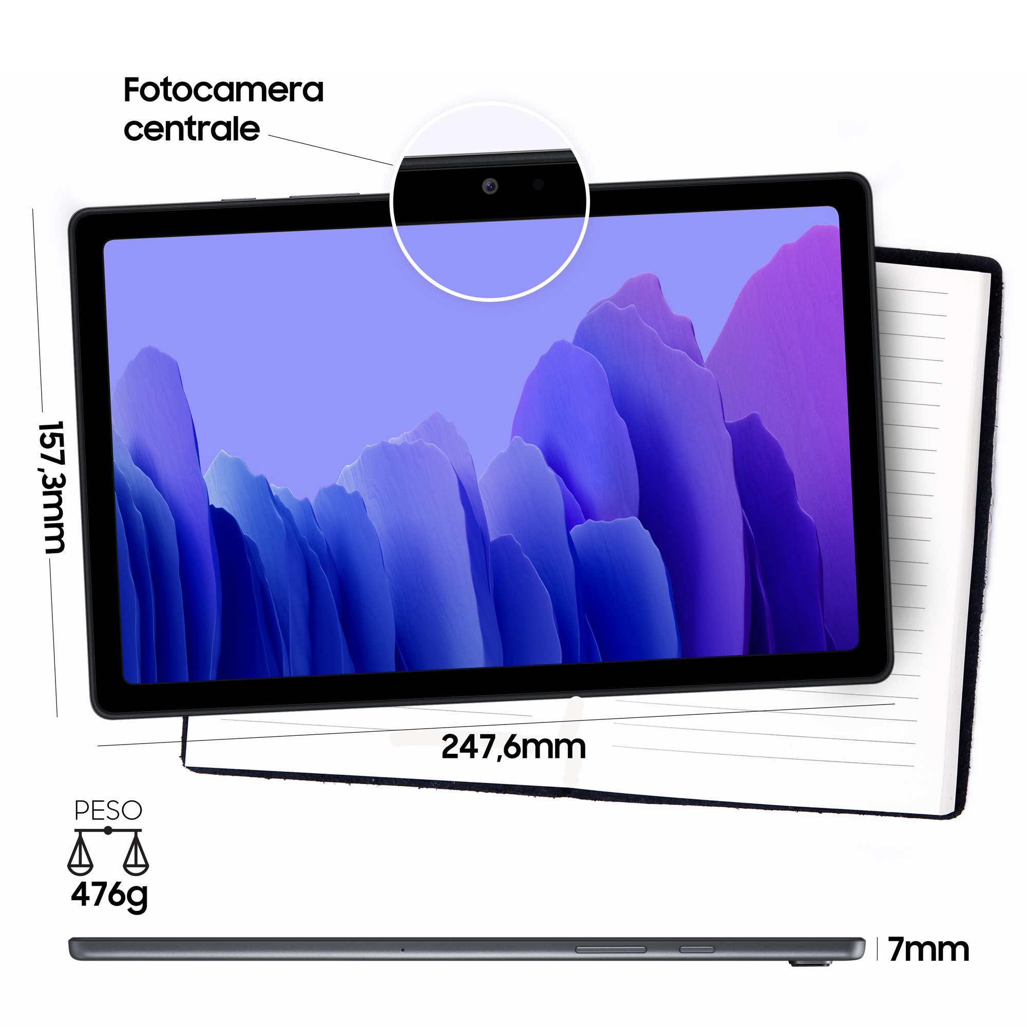 Samsung Galaxy Tab A7 Tablet, Display 10.4" TFT, 32GB Espandibili fino