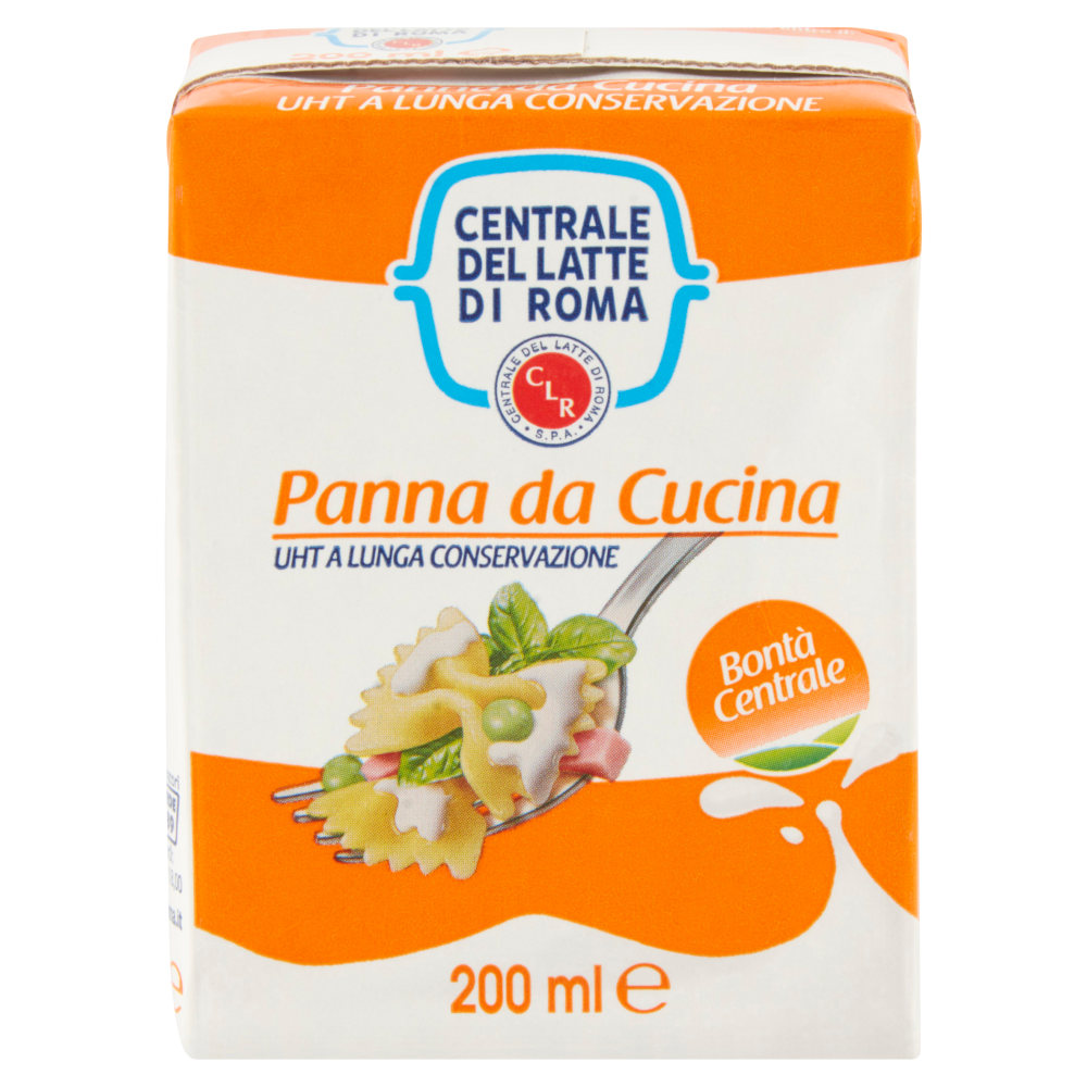 centrale del latte di roma panna da cucina uht a lunga conservazione 200 ml carrefour