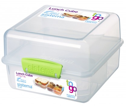 Sistema Lunch Box quadrato con alette 1,4 lt