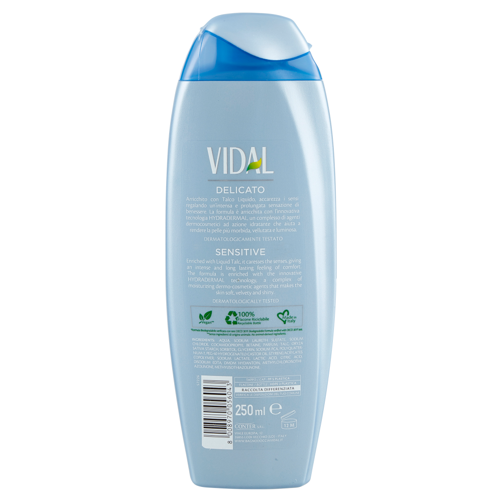 Vidal Sensitive Docciaschiuma Talco Liquido Ml Carrefour