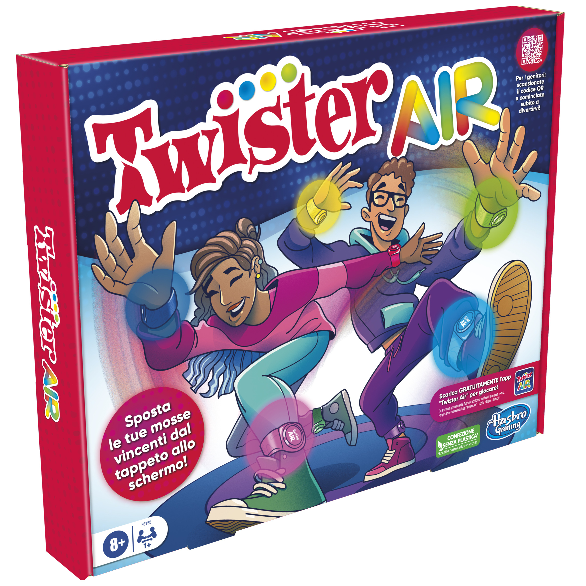 Hasbro Gaming Gioco Twister Air, gioco Twister con app per realtà