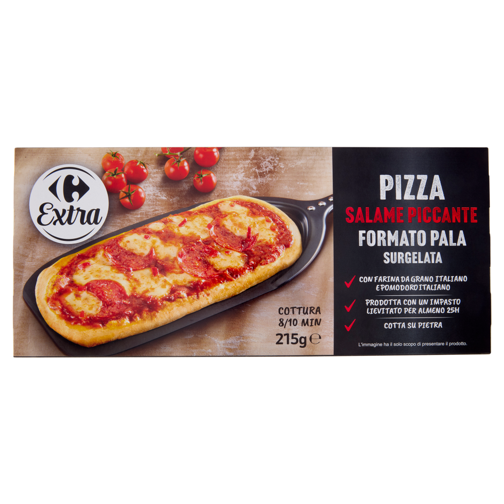 Carrefour Extra Pizza Salame Piccante Formato Pala Surgelata 215 G ...