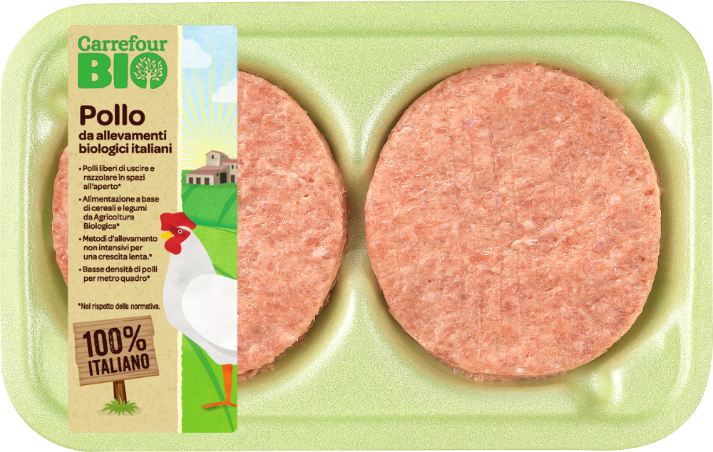Carrefour Bio Hamburger di Pollo Biologico