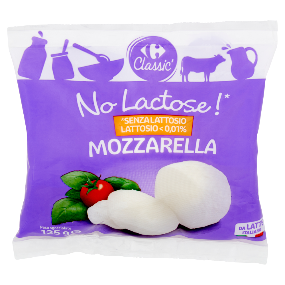 Carrefour Classic No Lactose!* Mozzarella 125 g