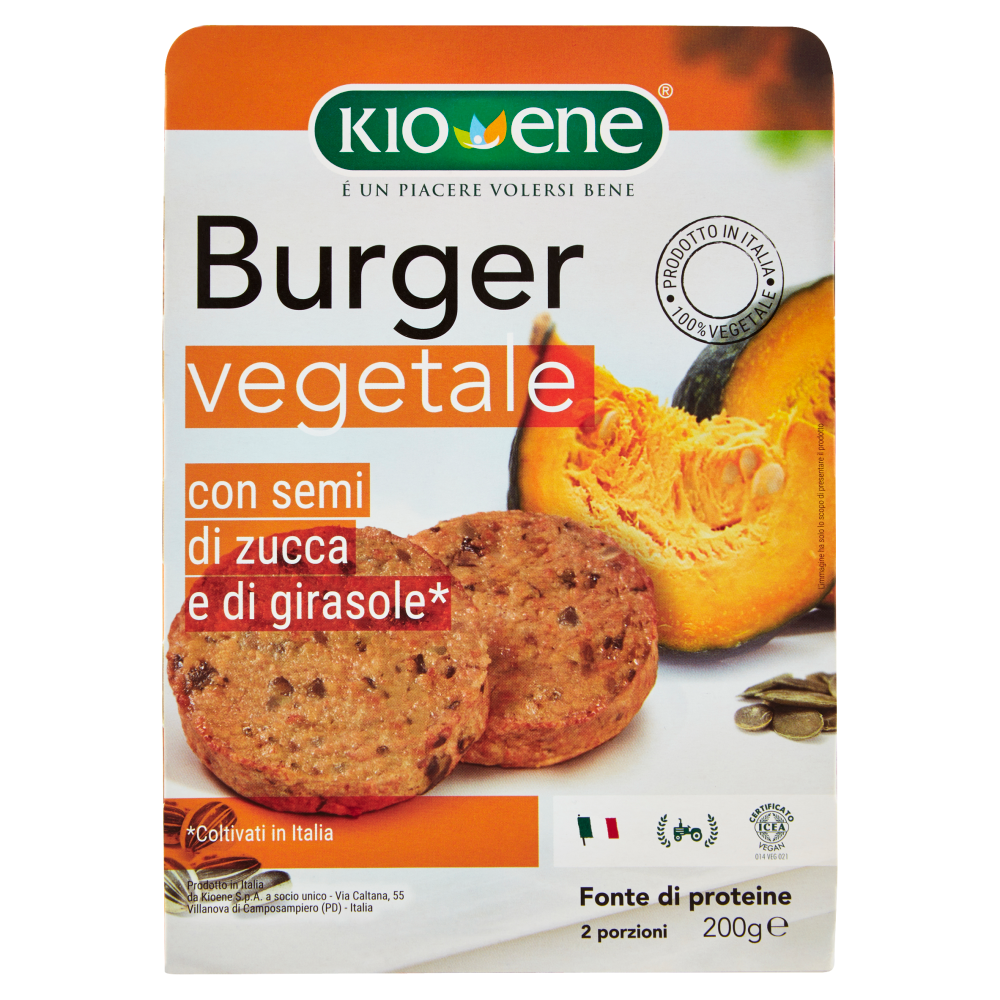 Kioene Burger vegetale con semi di zucca e di girasole* 200 g