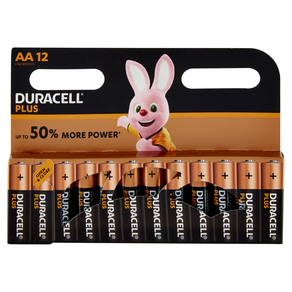 Duracell Plus Aa Batterie Stilo Alcaline Confezione Da 12 1 5v Lr06