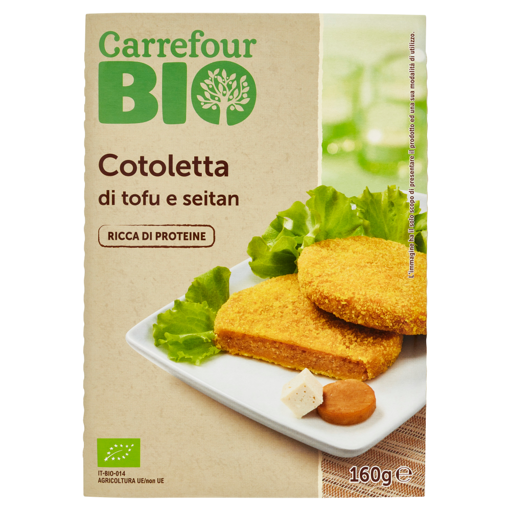 Carrefour Bio Cotoletta di tofu e seitan 2 x 80 g