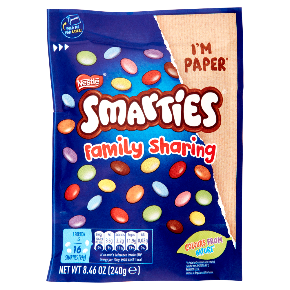 NESTLÉ SMARTIES FAMILY PACK Confetti ripieni di cioccolato al latte