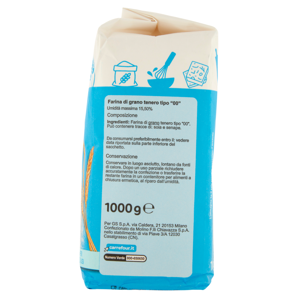 Carrefour Classic Farina di Grano Tenero Tipo 00 1 kg