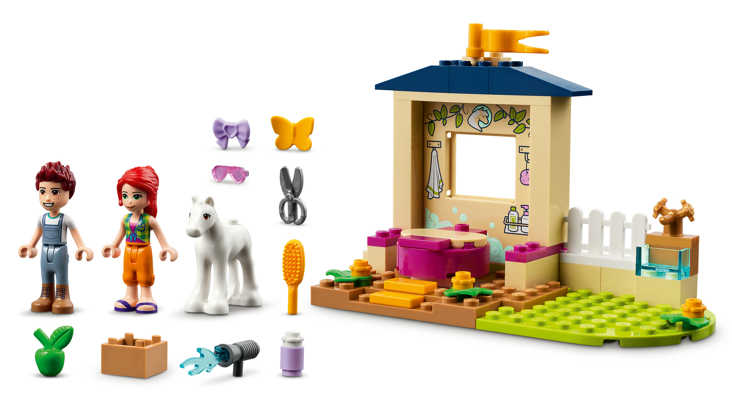 LEGO Friends Stalla di Toelettatura dei Pony, Set con Cavallo