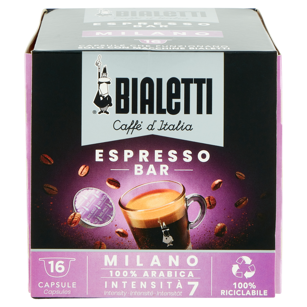 Bialetti Caffè d'Italia Espresso Bar Milano 16 Capsule 112 g