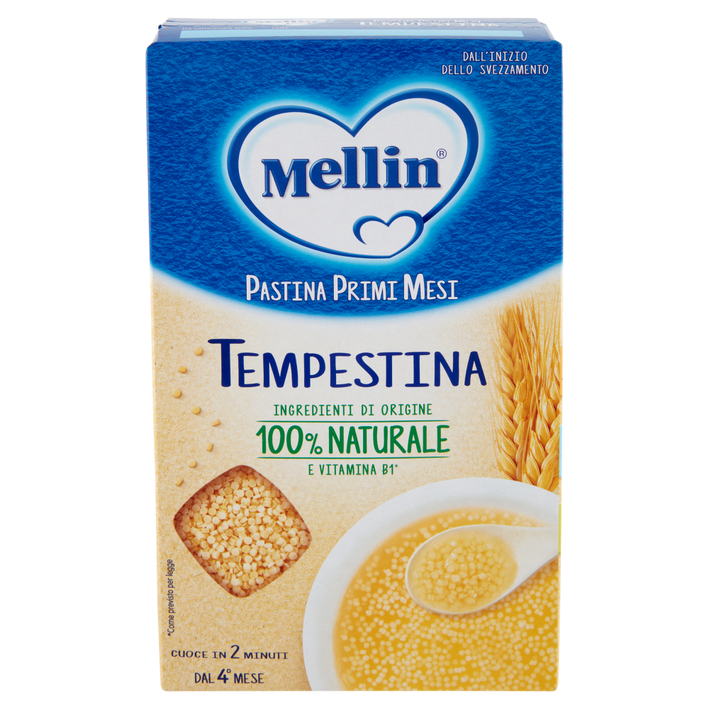 MELLIN Pastina 100% Naturale Semini con farina Grano Tenero 320 g