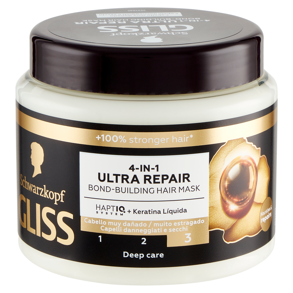 Gliss 4 In 1 Ultra Repair Maschera Bond Building Per Capelli 400ml Carrefour 2396