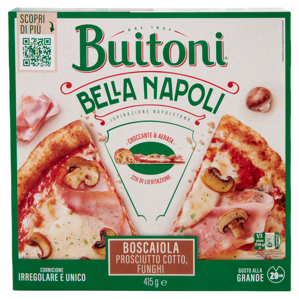 Buitoni Bella Napoli Prosciutto E Funghi Pizza Surgelata 415g 1 Pizza Carrefour