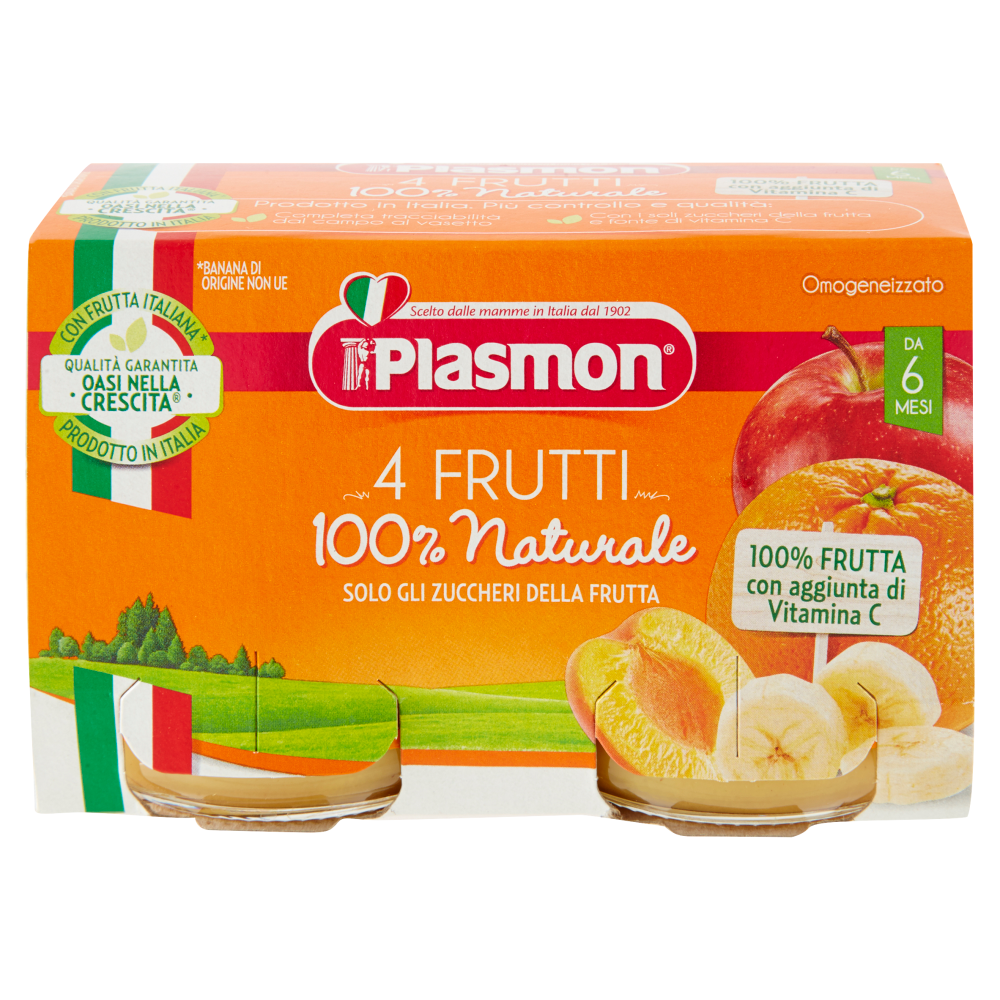 Plasmon 4 Frutti Omogeneizzato 2 x 104 g